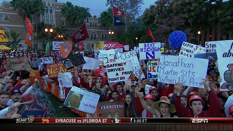 Illustration for article titled Jonathan Martin Is A Pussy: Your Stanford-USC GameDay Sign Roundup